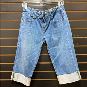 Chip & Pepper Calabasas Capri Jeans Cuffed Denim Crop Women